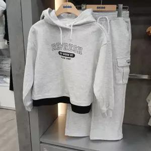 [에스핏]주니어 키즈 레이어드 후드 와이드 세트 상하복 아동 상하세트 SJZ10