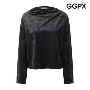 [롯데백화점]지지피엑스 드레이프 벨벳 블라우스 GQ1SH001F