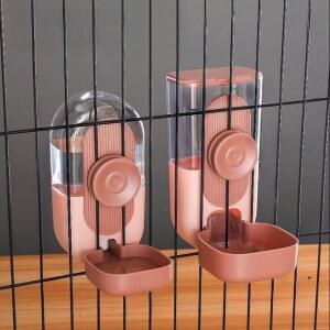 고양이 2구 급수기 뚜껑 감지 음수기 UP 구별 자동급식기 사료 애견 강아지