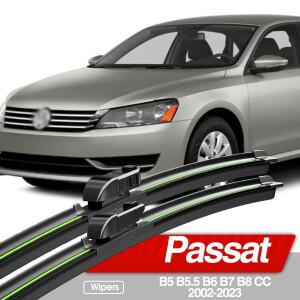 VW Passat B5 B5.5 B6 B7 B8 CC 2002-2023 앞 유리 와이퍼 블레이드 2pcs 창 액세서리 2006 2011