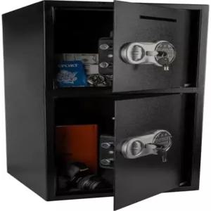 전자 금고 보관함 디지털 키패드와 2세트의 수동 오버라이드 키가 있는 Starwart블랙의 비즈니스 현금 또는