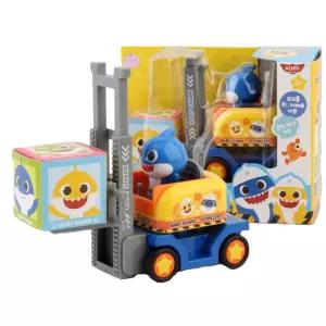 유아 아기상어 소형 아빠상어 지게차 중장비 장난감 선물용 키즈 트럭자동차 아이