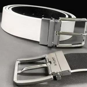 [콩심팥심]1개 회전 가능 양면혁띠 골프웨어 허리벨트 화이트허리띠