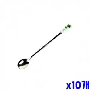 [셀러에이드]WL 위생적인 스텐 롱 티스푼 x10개 과일스푼 디저트스푼