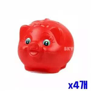 [에이치플러스몰]WL 빨간 돼지저금통 대 x4개 동전저금통 인테리어저금통