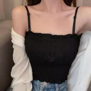 /지음 여성 스모크 크롭 브라렛 끈나시