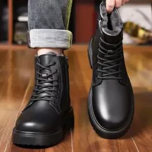 남성 사이드 지퍼 클래식 워커 블랙 1P 레이스업 신발 남성클래식워커