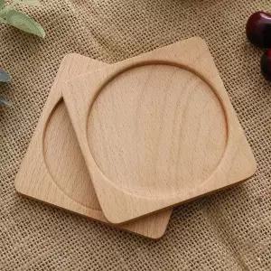 우드컵받침 스퀘어 코스터 잔받침 2p 우드컵받침 잔매트 티코스터