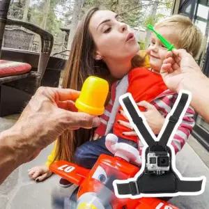 바디 스트랩 가슴 체스트 마운트 고프로 액션캠 호환 W39E478