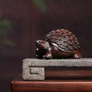 재물 KHF169G6 거북이 풍수 인테리어 장식품 나무거북이 형