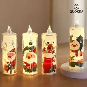 (1+1)크리스마스 BID200F3 LED 캔들세트 양초 산타 눈사람 인테리어 캔들 무드등 소품