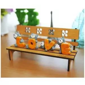 러브 BXR968C4 글자 형 장식 고양이 피큐어 미니어쳐 소품