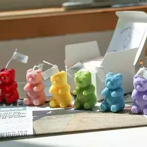 곰돌이 KLB286H6 캔들 향초 방향제 초/7color 젤리곰 KC인증