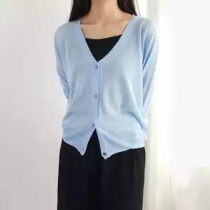 [라일리여성의류] Rly 니트볼레로 에어컨 숏 벌룬 쿨 시스루 썸머 볼