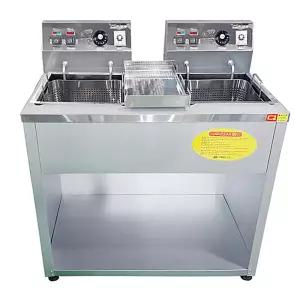 대신전기산업 전기튀김기 도장2구 DS-200 호프집 고로케 매장용 탁상용튀김기