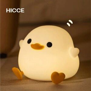 귀여운 오리 실리콘 램프, 분위기 침대 무드등 조명, 패팅 Duck White