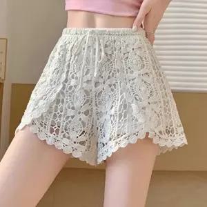 [셀러허브 1]쾌적한 여름 반바지 샤랄라한 레이스 디자인 여성 밴딩 팬츠