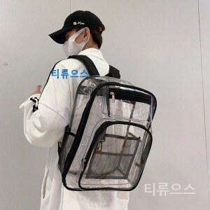 투명 야구장 직관 백팩 가방 경기장 pvc 빨간색