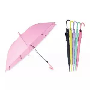 무지파스텔 반자동 장우산 1개 어린이 아동 판촉 홍보 경량