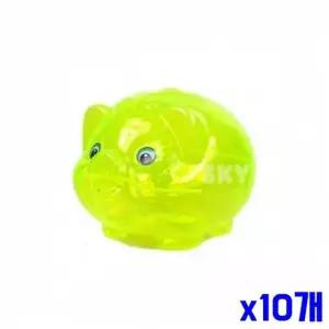 [알티피아]WL 형광 투명 돼지저금통 중2P x10개 인테리어저금통