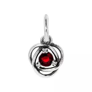판도라 793125C01 레드 이터니티 서클 댕글 참 (1월 탄생석)