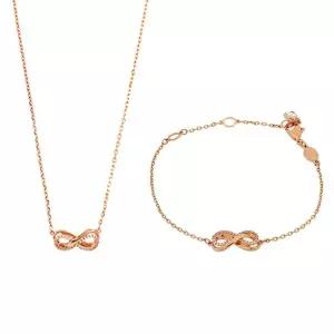 [신세계라이브쇼핑]스와로브스키 5682483 Hyperbola 인피니티 팔찌 목걸이 세트