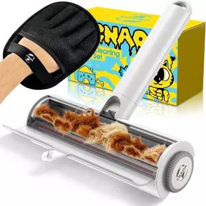 CNAOA 반려동물 제모 세트 롤러 제모기 반려견 및 고양이용 장갑 의류용 소파 카펫 카시트 도구 - 흰색
