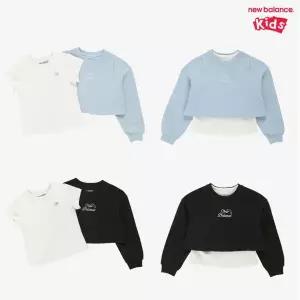 [롯데백화점]뉴발란스 NBSC_레이어드 반팔 + 컷팅 맨투맨 세트 (NK9CG1771G)