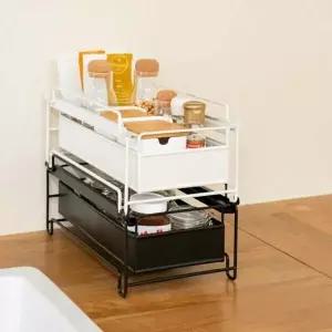 싱크대수납정리대 WWA402G1 주방 서랍형 선반 양념통 다용도