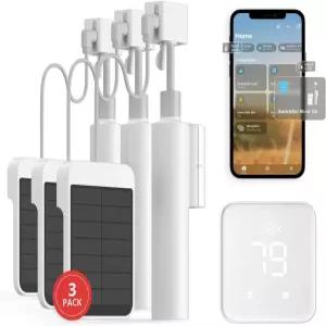 스위치봇 블라인드 틸트 자동 오프너 3팩 및 허브 2- 블루투스 원격 제어 WiFi 온도계 습도계 광 센서