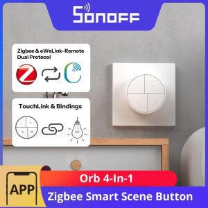 SONOFF Orb 4-in-1 지그비 스마트 씬 버튼 분리형 자석 디자인 & eWeLink-리모트 듀얼 프로토콜 다중 트리