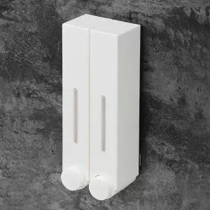 클린존 샴푸 2구 디스펜서 린스통 욕실 물비누 벽걸이 (WFHJEYV)