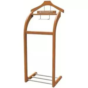 솔리드 우드 발렛 스탠드 - 바닥 옷걸이 남성 정장 랙 /스탠딩 코트 팬츠 행거 컨투어 탑 트레이 바지 바