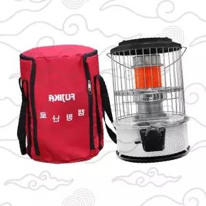 석유난로 심지식 원형 아이보리 휴대용 가방 포함 캠핑 난로 실내 난방기구 이동식