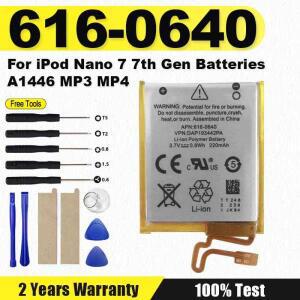 고품질 616-0640 iPod Nano 7 7세대 배터리용 교체 A1446 MP3 MP4 MB903LL/A 616-0639 + 도구
