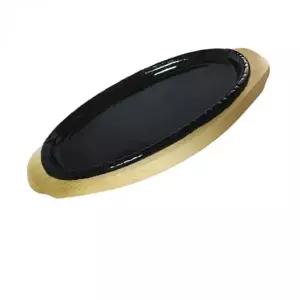 주물 원목 받침 스테이크 그리들 점형 팬