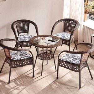 샤크팡 정원 라탄 펜션 발코니 커피숍 세트 인테리어 테이블세트 야외