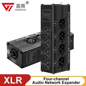 1쌍 4채널 3핀 XLR 오디오 및 DMX 네트워크 케이블 연장기  DMX512 신호 수+암