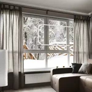 지퍼형 투명 방풍막 대 310x125 흰색 창문 바람막이