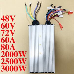 48V 60V 72V 84V 2000W 브러시리스 전동 컨트롤러 60-80A 전자 자전거 바이크 오토바이 용 18/24 MOSFET 듀