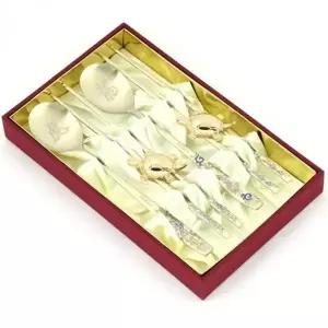 티타늄 소재 디자인 부부용 숟가락 수저 식사 도구