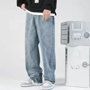 청바지 남자 팬츠 빈티지 와이드 데님 통넓은 워싱