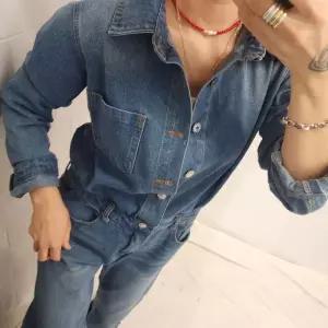 [룽스]워싱 와이드슈트 데님 점프슈트