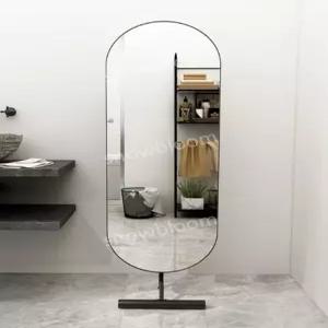 타원형 전신거울 스탠드 라운드 엔틱 현관 이동식