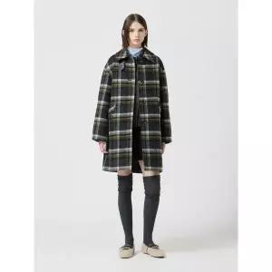 [CC콜렉트](센텀시티점)알파카 블렌드 체크 하프 코트_C254MSG023