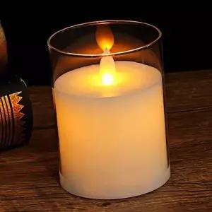 LED캔들 WZK496A5 유리캔들 양초소품 전기양초 촛불전구 전자초