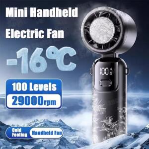냉각 휴대용 전기 팬 고속 강력 터보 접이식 목걸이형 아이스팩 소형 사무실 야외용