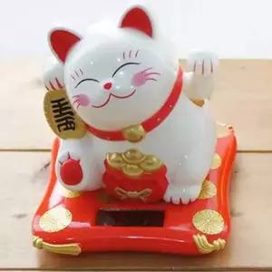 일본 JCS839H2 소품 복 고양이 마네키네코 개업선물 중 화이트