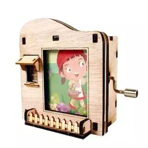 YM8628 IVQ979K4 오르골만들기 수동 영공방 오르골 집 액자 DIY