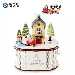 영공방 WMN001E5 오르골만들기 DIY 회전 우드 오르골 크리스마